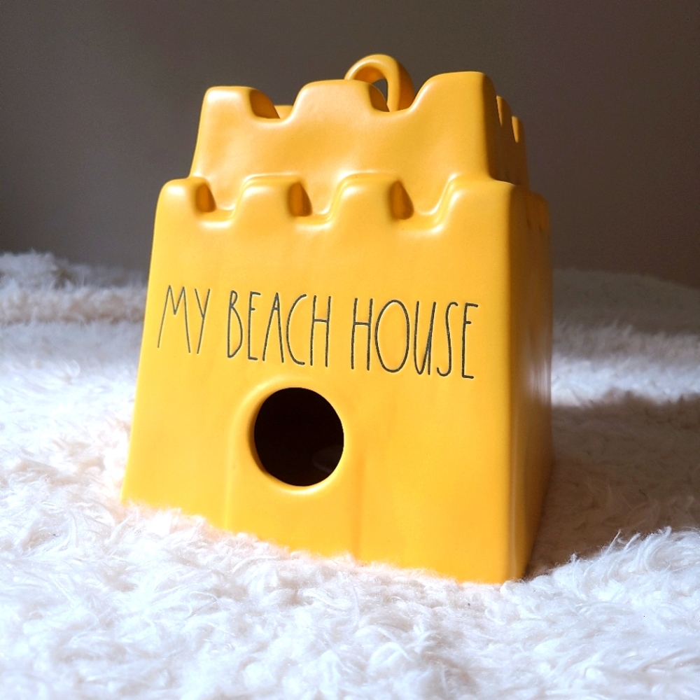 rae dunn • ceramic sandcastle birdhouse